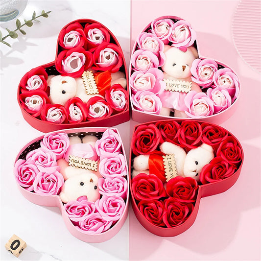 Boîte Cadeau en forme de Coeur Rose RougeShoPasCher